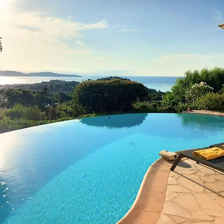4-Star Private Villa With Heated Pool And Panoramic Sea View At Gulf De Saint Tropez Cavalaire-sur-Mer Exterior photo