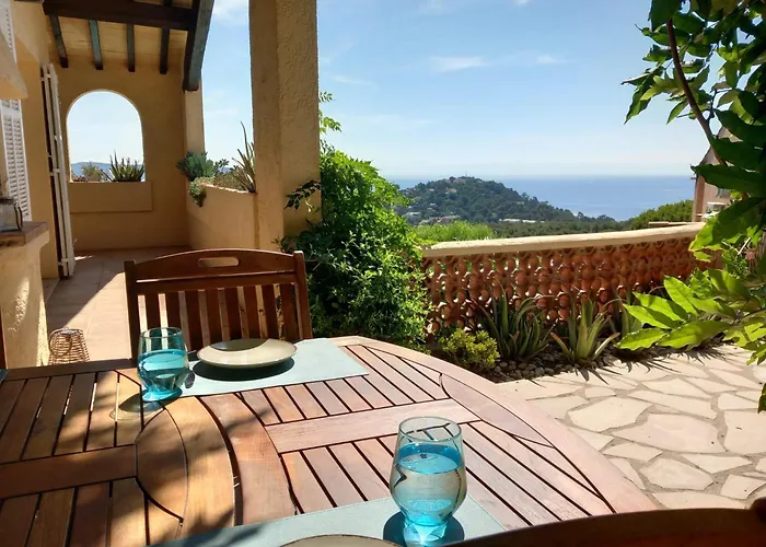 4-Star Private Villa With Heated Pool And Panoramic Sea View At Gulf De Saint Tropez
