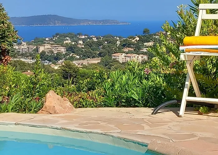 4-Star Private Villa With Heated Pool And Panoramic Sea View At Gulf De Saint Tropez