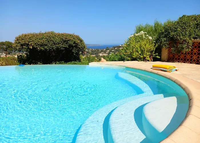 4-Star Private Villa With Heated Pool And Panoramic Sea View At Gulf De Saint Tropez